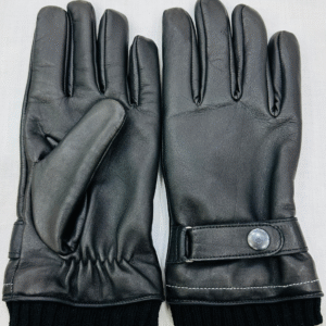 Authentic Black Leather Driving Gloves