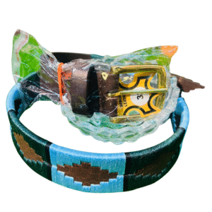 Gaucho Style Embroidered Leather and Canvas Belts