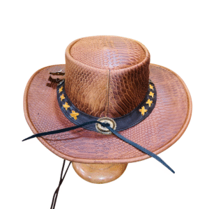 Authentic Gator-Embossed Leather Western Hat
