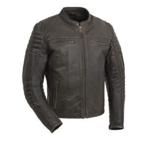 First Manufacturing Commuter Leather Riding Jacket – Vintage Style