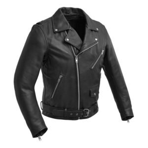 First Manufacturing Fillmore Leather Riding Jacket – Classic Asymmetrical Style