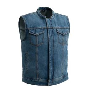 Havoc Men’s Motorcycle Denim Vest – Lightweight Club Style